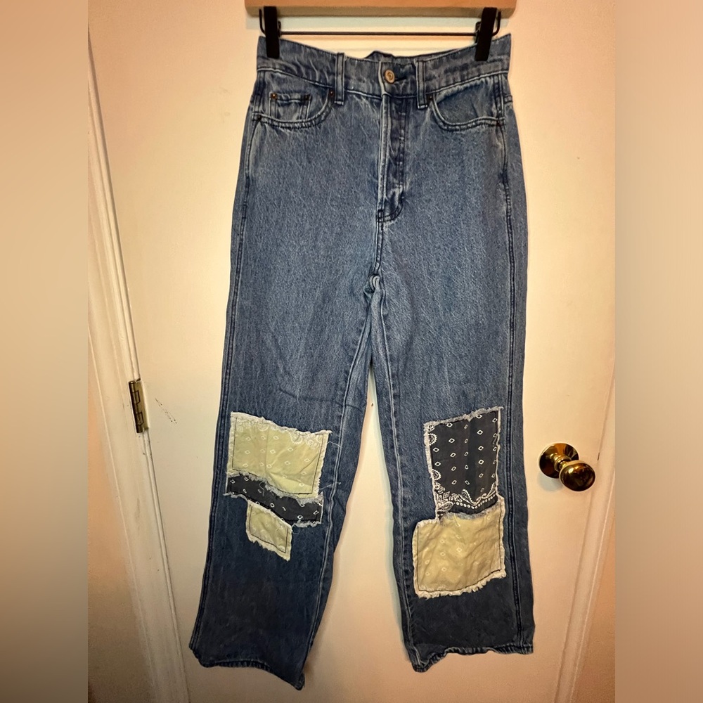 PacSun Patched Baggy Jeans: Size 25